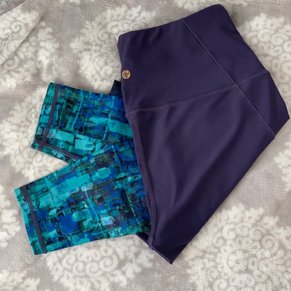 Manduka High Rise, mesh yoga pants. Worn twice.